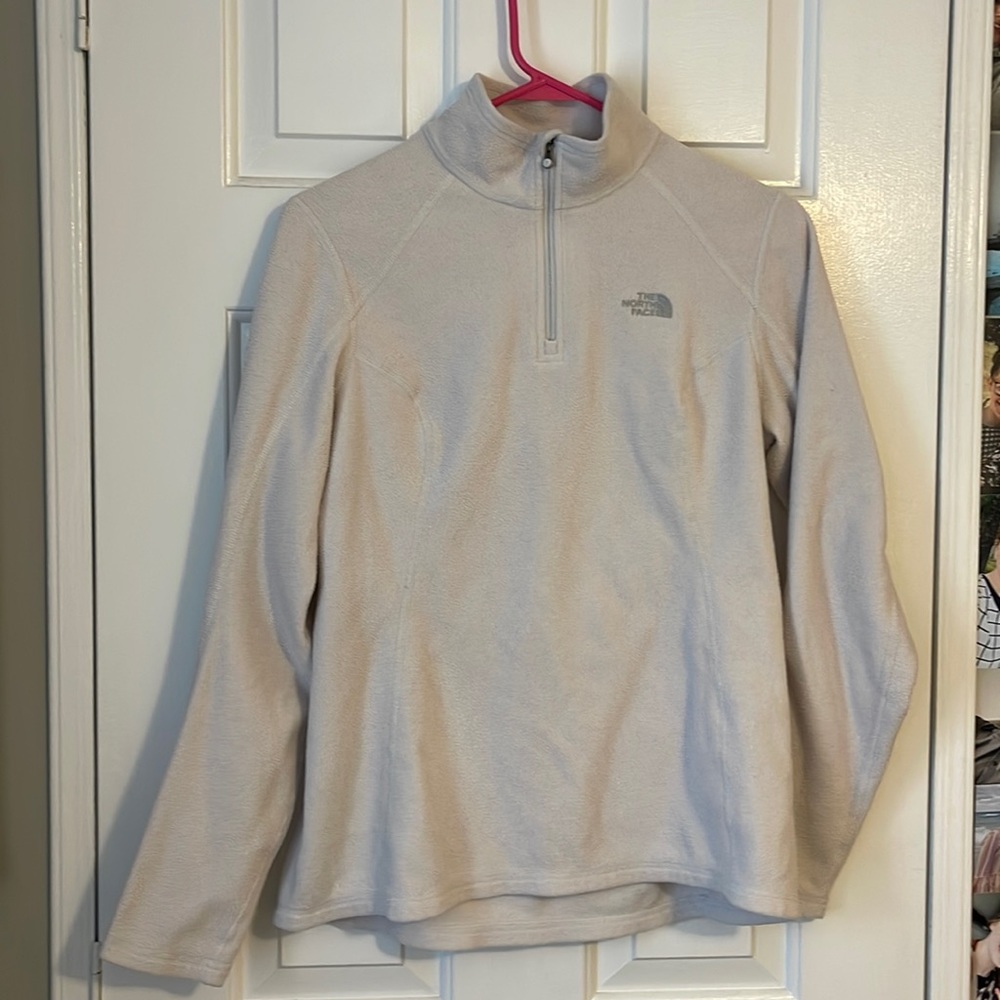 Cream/grey north face sweater